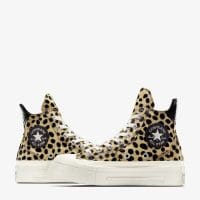 کتونی کانورس آل استار Chuck 70 Leopard Print De Luxe Squared طرح پلنگی مشکی زنانه لژدار اورجینال