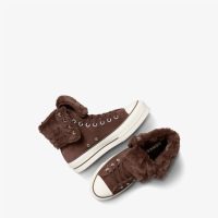 کتونی کانورس آل‌استار Chuck Taylor All Star Fold Over Lift قهوه‌ای زنانه