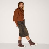 کتونی کانورس آل‌استار Chuck Taylor All Star Fold Over Lift قهوه‌ای زنانه