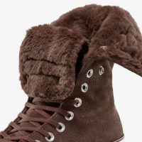 کتونی کانورس آل‌استار Chuck Taylor All Star Fold Over Lift قهوه‌ای زنانه