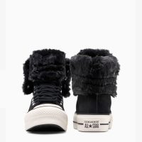 کتونی کانورس آل‌استار Chuck Taylor All Star Fold Over Lift مشکی زنانه