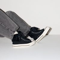کتونی کانورس آل‌استار Chuck Taylor All Star Fold Over Lift مشکی زنانه