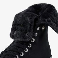 کتونی کانورس آل‌استار Chuck Taylor All Star Fold Over Lift مشکی زنانه