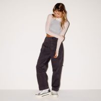 کتونی کانورس آل‌استار Chuck Taylor All Star Lift Double Stack طوسی مردانه و زنانه