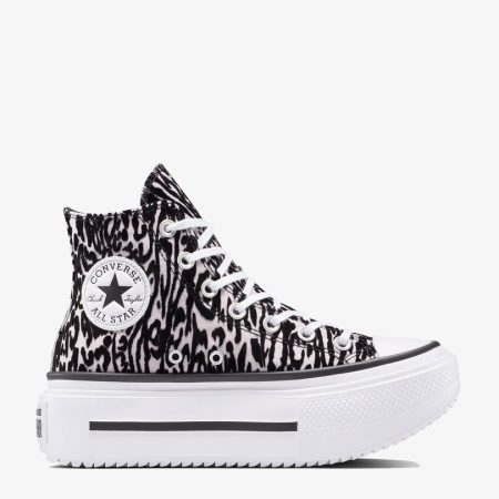 کتونی کانورس آل‌استار Chuck Taylor All Star Lift Double Stack مشکی مردانه و زنانه