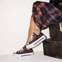 کتونی کانورس آل‌استار Chuck Taylor All Star Lift Double Stack نارنجی مردانه و زنانه