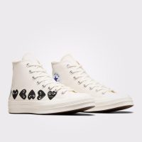 کتونی کانورس x Comme Des Garçons Play Chuck 70 سفید مردانه و زنانه