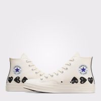 کتونی کانورس x Comme Des Garçons Play Chuck 70 سفید مردانه و زنانه