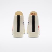 کتونی کانورس x Comme Des Garçons Play Chuck 70 سفید مردانه و زنانه