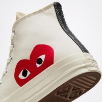 کتونی کانورس x Comme Des Garçons Play Chuck 70 سفید مردانه و زنانه