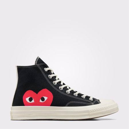 کتونی کانورس x Comme Des Garçons Play Chuck 70 مشکی مردانه و زنانه