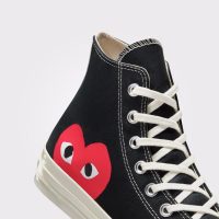 کتونی کانورس x Comme Des Garçons Play Chuck 70 مشکی مردانه و زنانه