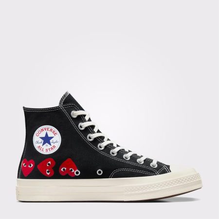 کتونی کانورس x Comme Des Garçons Play Chuck 70 مشکی مردانه و زنانه
