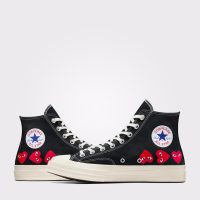 کتونی کانورس x Comme Des Garçons Play Chuck 70 مشکی مردانه و زنانه