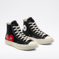 کتونی کانورس x Comme Des Garçons Play Chuck 70 مشکی مردانه و زنانه