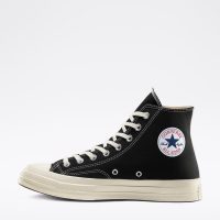 کتونی کانورس x Comme Des Garçons Play Chuck 70 مشکی مردانه و زنانه