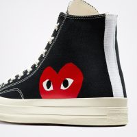 کتونی کانورس x Comme Des Garçons Play Chuck 70 مشکی مردانه و زنانه