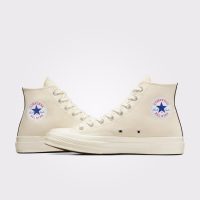 کتونی کانورس x Comme Des Garçons Play Chuck 70 کرم مردانه و زنانه