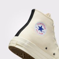 کتونی کانورس x Comme Des Garçons Play Chuck 70 کرم مردانه و زنانه