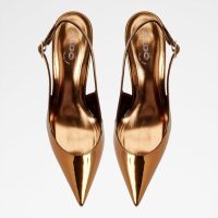 کفش پاشنه‌دار زنانه برنزی پشت باز SERALINA – ALDO