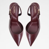 کفش پاشنه‌دار زنانه زرشکی پشت باز JEANNY – ALDO