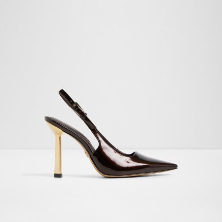 کفش پاشنه‌دار زنانه قهوه‌ای پشت باز MARYSA – ALDO