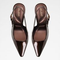 کفش پاشنه‌دار زنانه قهوه‌ای پشت باز MARYSA – ALDO