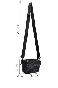 کیف دوشی جعبه‌ای کوچک مردانه مشکی D-Pack دری مد