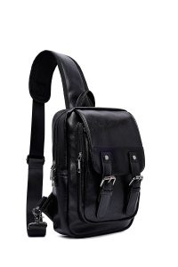 کیف دوشی مردانه مشکی دری مد