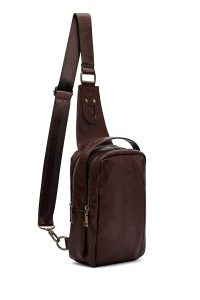 کیف دوشی کوچک مردانه قهوه‌ای دری مد