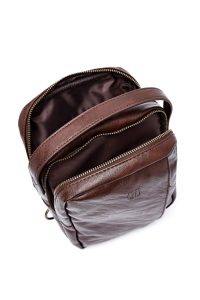 کیف دوشی کوچک مردانه قهوه‌ای دری مد