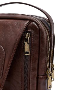 کیف دوشی کوچک مردانه قهوه‌ای دری مد