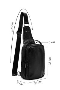 کیف دوشی کوچک مردانه مشکی دری مد