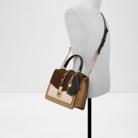 کیف زنانه قهوه‌ای دستی بنددار CAIILLAA – ALDO