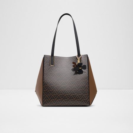 کیف زنانه قهوه‌ای دوشی و دستی LARGEPRISMATOTE – ALDO