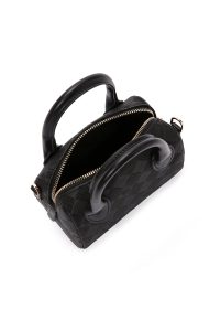 کیف زنانه کراس بادی مینی مشکی چاپ‌دار دوشی بلند دری مد