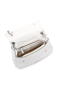 کیف کراس بادی زنانه چرم سفید بند بلند دری مد