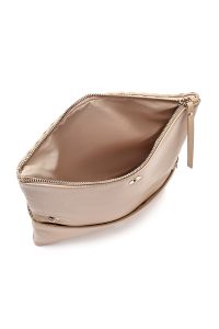 کیف کلاچ زنانه قهوه‌ای بند بلند زنجیری بافتی دری مد