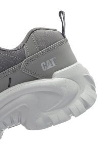 Caterpillar Erkek Gri Intruder Essential Bağcıklı Kalın Tabanlı Deri Sneaker