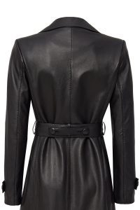 بارانی چرمی مشکی زنانه بیانسه دری مد