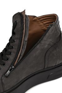 بوت اسپرت نبوک مردانه طوسی دو زیپ زیره ضخیم دری‌مد