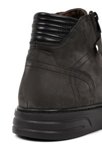 بوت اسپرت نبوک مردانه طوسی دو زیپ زیره ضخیم دری‌مد