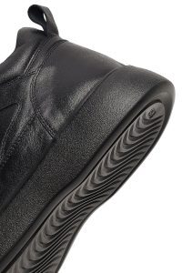 بوت اسپرت چرمی مردانه مشکی بندی زیره ضخیم دری‌مد