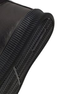 بوت اسپرت چرمی مردانه مشکی بندی زیپ‌دار دری‌مد