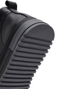 بوت اسپرت چرمی مردانه مشکی زیپ‌دار دری‌مد