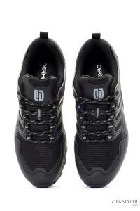 بوت اوتدور مردانه چرمی مشکی ضدآب بندی دری مد