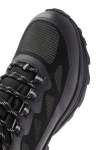 بوت اوتدور مردانه چرمی مشکی ضدآب ضخیم بندی دری مد