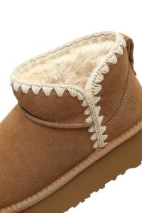 بوت تدی جیر زنانه قهوه‌ای دری‌مد