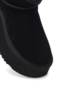 بوت تدی جیر زنانه مشکی زیره ضخیم دری‌مد