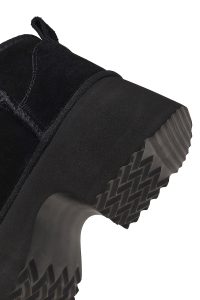 بوت تدی جیر زنانه مشکی زیره ضخیم دری‌مد